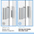 3" Chrome Frameless Shower Door Handle with Metal Strike and 3" Shower Door Magnet for 1/8" 5/32" 3/16" and 1/4" Thick Swing Glass Door, Shower Door Handle, Shower Doors Replacement Parts