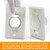Pokin Standard Central Vacuum Wall Plate Inlet Valve Cover, for Beam Central Vac Installation Parts, Nutone Vacuum Wall Plate, White Round Door - 2 Pack