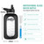 CIVAGO 64 oz Glass Water Bottle Jug with Straw and Handle, Half Gallon Sports Motivational Water Bottle with Time Marker, Wide Mouth Water Flask Canteen with Silicone Sleeve for Gym,Smog Blue