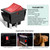 Heschen Rocker Switch ON-Off DPST 4 Terminals Red Light 16A 250VAC with Waterproof Cover