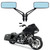 DREAMIZER 8mm/10mm Black Motorcycle Universal Rectangle Rear View Side Mirrors Compatible with Harley Street Bike Scooter Chopper Cruiser Sportster Dyna Softail Dirt Bike