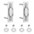 UnibLn Pontoon Ladder Hardware Kit for Folding Boat Dock Ladders AL-A3/A4/A5/C4, Replacement Attachment Mounting Set for Marine Dock, Swim Platform Ladders (2 Pack)
