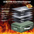 BigPonPon Fireproof Document Box, Hard Case Highly Flame-Resistant Fire Proof Waterproof File Organizer with Lock, Portable Fire Safe for Important Documents & Valuables Storage (Green, ‎15"*11"*5")