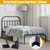 Bed Frame End Caps, 1.5" Rubber L Shape Protectors for Metal Feet - 4 Pcs
