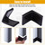 Bed Frame End Caps, 1.5" Rubber L Shape Protectors for Metal Feet - 4 Pcs