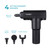Vivitar - Vivaspa Deep Tissue Massage Gun, Cordless Handheld Percussion Massager with LCD Display, 4 Massage Heads, 6 Speed Levels for Muscle Recovery (Black)