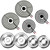 W10196405 W10196406 Electric Stove Burner Drip Pans & MP21YA MP15YA Electric Range Burner Element Unit Set Fit for Whirlpool Kenmore Amana Range Oven/Stove by Cenipar