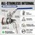 TIZZE 1/2 inch Stainless Steel Ball Valve Weldless Bulkhead for Building Home Brew Kettle/Mash Tun