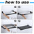 Blulu 4 Pack Slatwall Shelf, 23. 6x11. 8 Inch Wooden Wall Shelves with Metal Rectangular Tubing U Shaped Hanger Slatwall Shelving Organizer Accessories for Home Retail Display (Black)