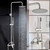 MOSSON Rain Shower System Outdoor Shower Fixtures with 8" Rain Shower Head Handheld Sprayer Single Handle Wall Mounted Bathroom Shower Faucet Set Brushed Nickel for Bathroom or Backyard