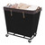 StorageWorks Laundry Basket with Wheels for Clothes, 320L Black Hamper Cart