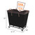 StorageWorks Laundry Basket with Wheels for Clothes, 320L Black Hamper Cart
