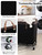 StorageWorks Laundry Basket with Wheels for Clothes, 320L Black Hamper Cart