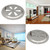 glrovazas Stainless Steel Air Outlet Vents Round Manual Opening and Closing Wall Air Soffit Vents Flat Ducting Air Ventilation Outlet Hood 1 Pcs for House, Flat, Garage