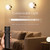 Battery Operated Wall Sconce, Dimmable Wireless Gold Wall Lamp with 5200mAh Rechargeable Battery, Portables Cordless Wall Light Fixtures for Painting Living Room Bedroom Bathroom Hallway Decor