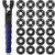 Hicarer 25 Pcs Angle Grinder Nut Angle Grinder Wrench Kit 5/8"-11 Flange Metal Lock Nut Wrench Compatible with Dewalt/Makita/Bosch/Hitachi/Metabo (Blue)