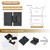 Alise Glass Shower Door Hinges, 180 Degree Shower Door Hinges for Glass Doors,Heavy Duty Stainless Steel Cabinet Hinges,Frameless Shower Doors Hardware Replacement Part,Black