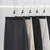 TOPIA HANGER 24 Pack Wooden Pants Hangers, Hair Extension Hangers Non Slip Skirt Hanger Wood Clamp with Velvet Padded 360° Swivel Hook for Jeans, Skirts, Trousers, Wigs Black CT68B