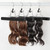 TOPIA HANGER 24 Pack Wooden Pants Hangers, Hair Extension Hangers Non Slip Skirt Hanger Wood Clamp with Velvet Padded 360° Swivel Hook for Jeans, Skirts, Trousers, Wigs Black CT68B
