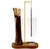Moocervi Incense Holder, Hang Upside Down Incense Sticks Burner Holder Storage with Glass Ash Catcher,Ideal Gift (Brown)