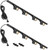 Hiiglxii Plug in Track Lighting with Power Cord, 8 Light LED Track Lighting Kit with Connectable Rails, GU10 Kitchen Track Lighting Fixtures Wall Mounted Plug in Ceiling Light Black - No Bulbs