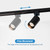 Hiiglxii Plug in Track Lighting with Power Cord, 8 Light LED Track Lighting Kit with Connectable Rails, GU10 Kitchen Track Lighting Fixtures Wall Mounted Plug in Ceiling Light Black - No Bulbs
