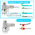 Feed Water Adapter Water Line Splitter,Brass Water Supply Valve,Faucet Valves,Feed Water Adapter for Refrigerators, Ice maker, Reverse Osmosis,RO Water Filter Systems