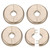 HARFINGTON 4pcs Wall Split Flange 11mm/0.4" Self-Adhesive Plumbing Cover Plates ABS Plastic Round Escutcheon Plate Buckle Design for Water Pipe Bathroom Kitchen Decoration, Gold Tone