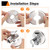 HARFINGTON 4pcs Wall Split Flange 11mm/0.4" Self-Adhesive Plumbing Cover Plates ABS Plastic Round Escutcheon Plate Buckle Design for Water Pipe Bathroom Kitchen Decoration, Gold Tone