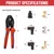 Ratchet Spark Plug Wire Crimping Tool Kit, 24PCS 180 Degree/90 Degree/Straight Spark Plug Coil Terminals & 24PCS Boots, Ratcheting Wire Crimper Diameter 8.5-8m