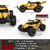 Bluejay Remote Control Car - 2.4GHz High Speed 33KM/H RC Cars Toys, 1:12 Monster RC Truck Off Road Hobby Toys with LED Headlight and Rechargeable Battery Gifts for Adults Boys 8-12 Kids