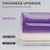 AmazerBath Purple Shower Curtain Liner Luxury, EVA Soft Clear Heavy Duty Shower Curtain and Liner 2-in-1, 72x72 Plastic Weighted Bathroom Liner, 12 Rustproof Grommets & 3 Heavyweight Stones