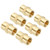 PATIKIL 1/8" x 1/8" Brass NPT Coupler, 6 Pack Female Hex Head Pipe Fitting Coupling for Home Plumbing Pipes Shower Head Bases Coupling, Gold