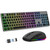 Wireless Keyboard and Mouse Combo, 2.4G Rechargeable RGB Backlit Full-Size Keyboard and Mouse Set with Quiet Scissor Switch Keys for Mac, Windows PC, Space Gray