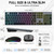 Wireless Keyboard and Mouse Combo, 2.4G Rechargeable RGB Backlit Full-Size Keyboard and Mouse Set with Quiet Scissor Switch Keys for Mac, Windows PC, Space Gray