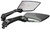 MotorToGo Black Carbon Mini Motorcycle Mirrors for Kawasaki Z1000