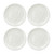 WAIT FLY Lily of the Valley Embossed Flower Ceramic Dinner & Dessert Plates, 6 Inch - 4 PCS (White)