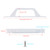 Semetall Barn Door Handle 175mm Hole Center Solid Steel White Flush