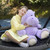 BENINY Giant Humongous Hippo Stuffed Animal, 36" Oversized Plush, Soft Hug Cute Jumbo Hippo Toy Plush Gift for Kids, Purple