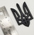 Black Tryzub Ukraine Ukrainian Trident Emblem Decal 3D Sticker 2.5"