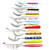 The Original Brink House Eclectic Collection Mix & Match Stainless Steel Cutlery Set with Multicolored Handles / 16 pieces with Metal Stand/Lifestyle utensils for home, apartment, dorm, outdoor The Original Brink House Eclectic Collection Mix & Match Stainless Steel Cutlery Set with Multicolored Handles / 16 pieces with Metal Stand/Lifestyle utensils for home, apartment, dorm, outdoor