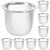 Tofficu Stainless Steel Tea Filter Tea Strainer Mesh Insert for Loose Leaf Herbs and Spices Reusable Infuser for Home Brewing 2.28 X 2.28 X 1.96 in 8 Pack