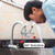 Faucet Mounted Eye Wash Station, 360° Rotation Emergency Eye Wash Unit for Sink Attachment, First Aid Eye Wash Kit with 3 Adapters for Lab Factory Office Home Laundry Room, Continuous Flow