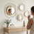 sxnzequnze 4 Piece Gold Round Wall Mirror Set Modern Metal Circle Home Decor for Living Room Bedroom Entryway 11/9 in Decorative Mirrors Minimalist Wall Art for Home