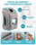 JefDiee Inflatable Travel Pillow, Airplane Neck Pillow Comfortably Supports Head and Chin for Airplanes, Trains, Cars Office Napping on The Tray Table (Grey)