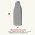 UniSimp Ironing Board Cover and Pad 18"x49" Extra Thick Natural Cotton, Scorch and Stain Resistant Iron Board Cover, Wide Ironing Board Cover with Fasteners Heavy Duty Heatproof Elastic Edge Gray