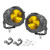 AKD Part 3.5" Round Amber LED Fog Lights 50W Combo Round Offroad Lights