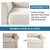 H.VERSAILTEX Stretch Armchair Slipcover 2 Piece T Cushion Chair Covers for Living Room Furniture Cover Suit for Box Cushion, Spandex Jacquard Fabric Small Checks(Armchair-Oversized, Ivory)