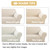 H.VERSAILTEX Stretch Armchair Slipcover 2 Piece T Cushion Chair Covers for Living Room Furniture Cover Suit for Box Cushion, Spandex Jacquard Fabric Small Checks(Armchair-Oversized, Ivory)