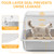 UNZIPE Stainless Steel Litter Box - XL Extra Large Cat Litter Box with Lid, Enclosed Metal Litter Pan with High Sided Enclosure & Scoop, Anti Leakage, Easy to Clean, Odor Control (White)